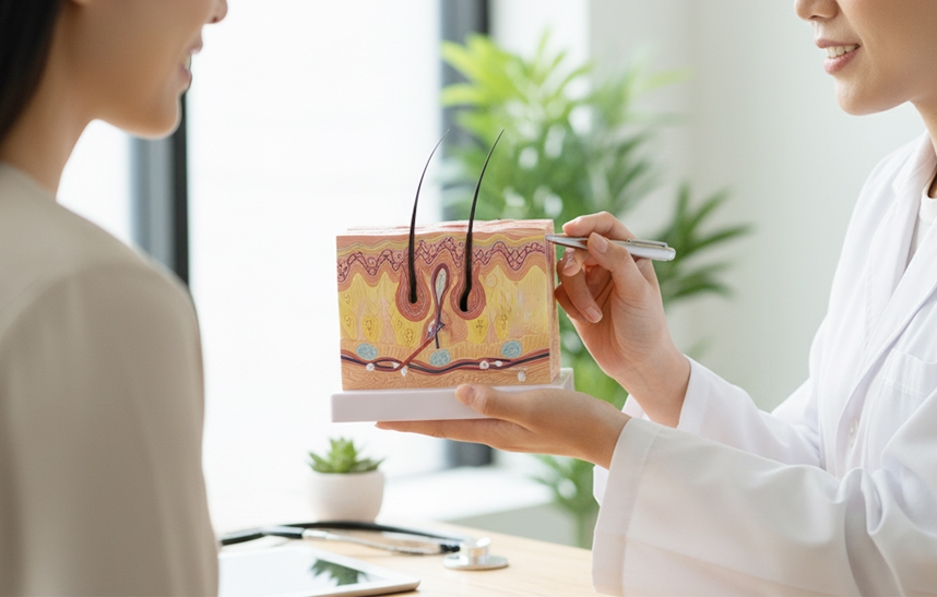 아토피의 원리에 대해 설명하는 하늘마음한의원 한의사