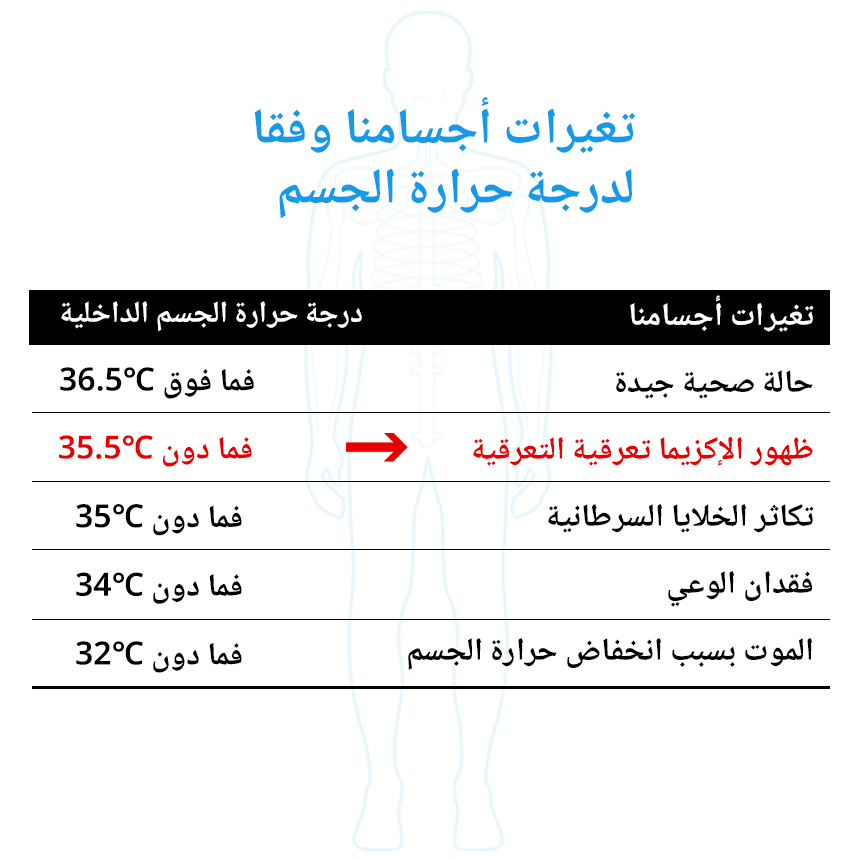 آثار درجة حرارة الجسم الأساسية على أجسامنا