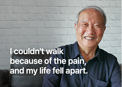 I couldn't walk because of the pain, and my life fell apart.