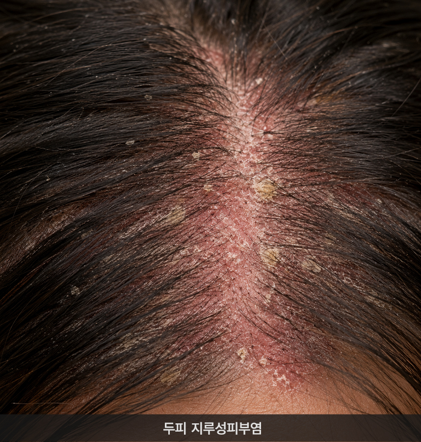 지루성피부염 치료 전 사진
