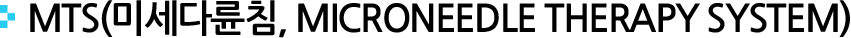MTS(미세다륜침, Microneedle Therapy System)