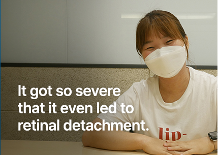 아토피가 심해져 망막박리까지 왔어요.