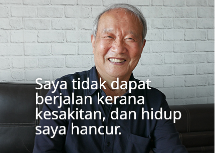 Saya tidak dapat berjalan kerana kesakitan, dan hidup saya hancur.