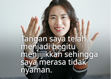 Tangan saya telah menjadi begitu menjijikkan sehingga saya merasa tidak nyaman.